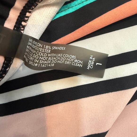 Torrid 1 striped smooth high waist swim bikini bottom SW2 2822 - Picture 9 of 10